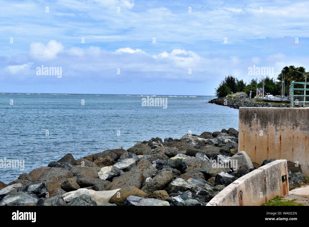 Isla Verde beach at Puerto Rico Stock Photo