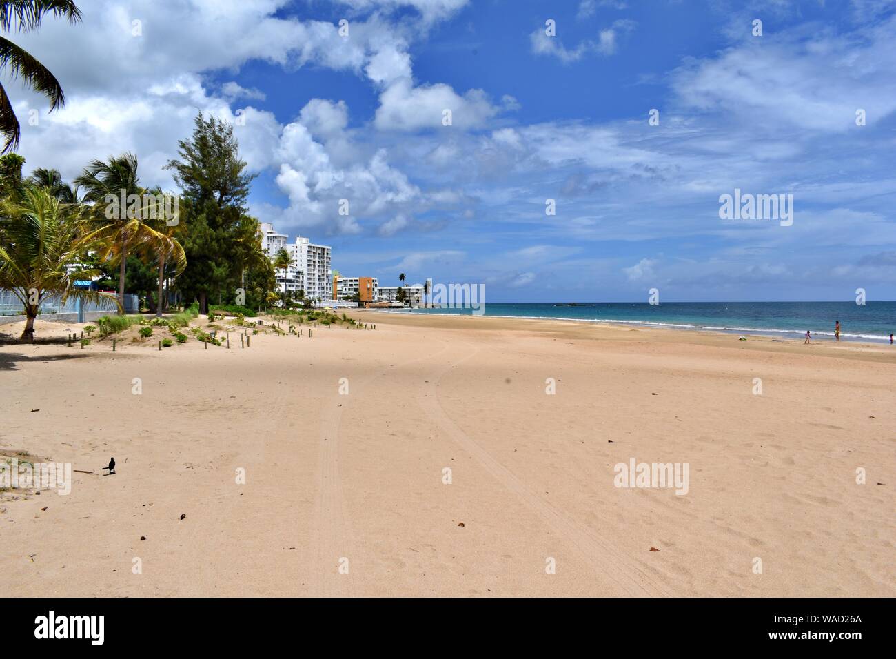 Isla Verde beach at Puerto Rico Stock Photo