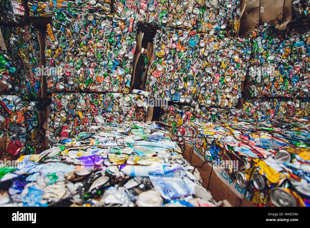 Metal scrapyard in recycling centre hires stock photography and images