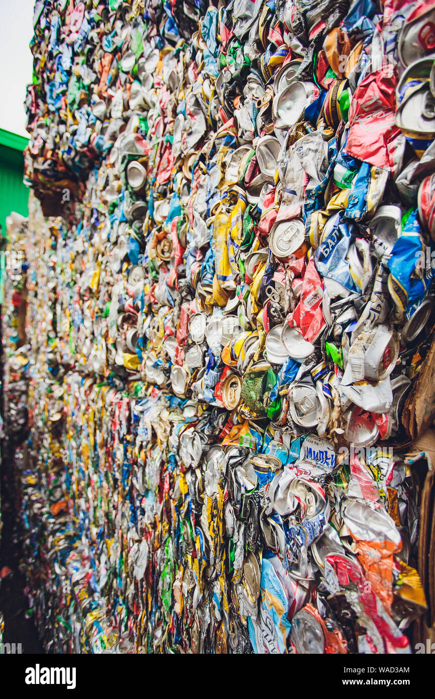 Metal scrapyard in recycling centre hires stock photography and images