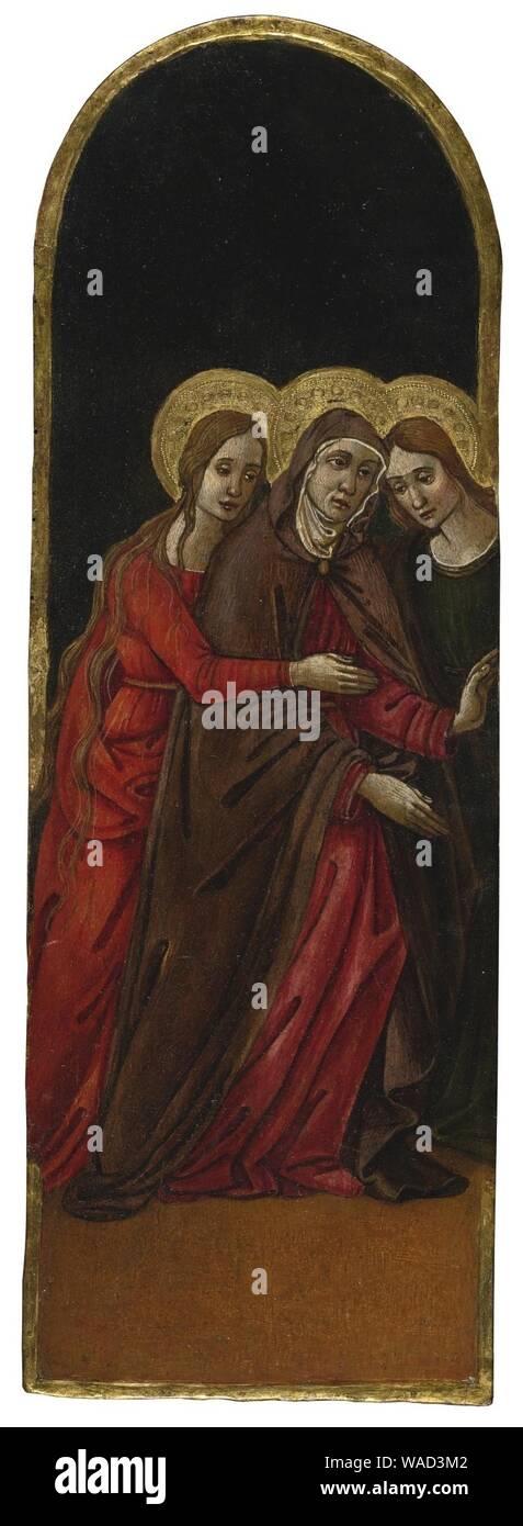 Domenico di Zanobi Madonna with Mary Magdalene and Saint John. Stock Photo