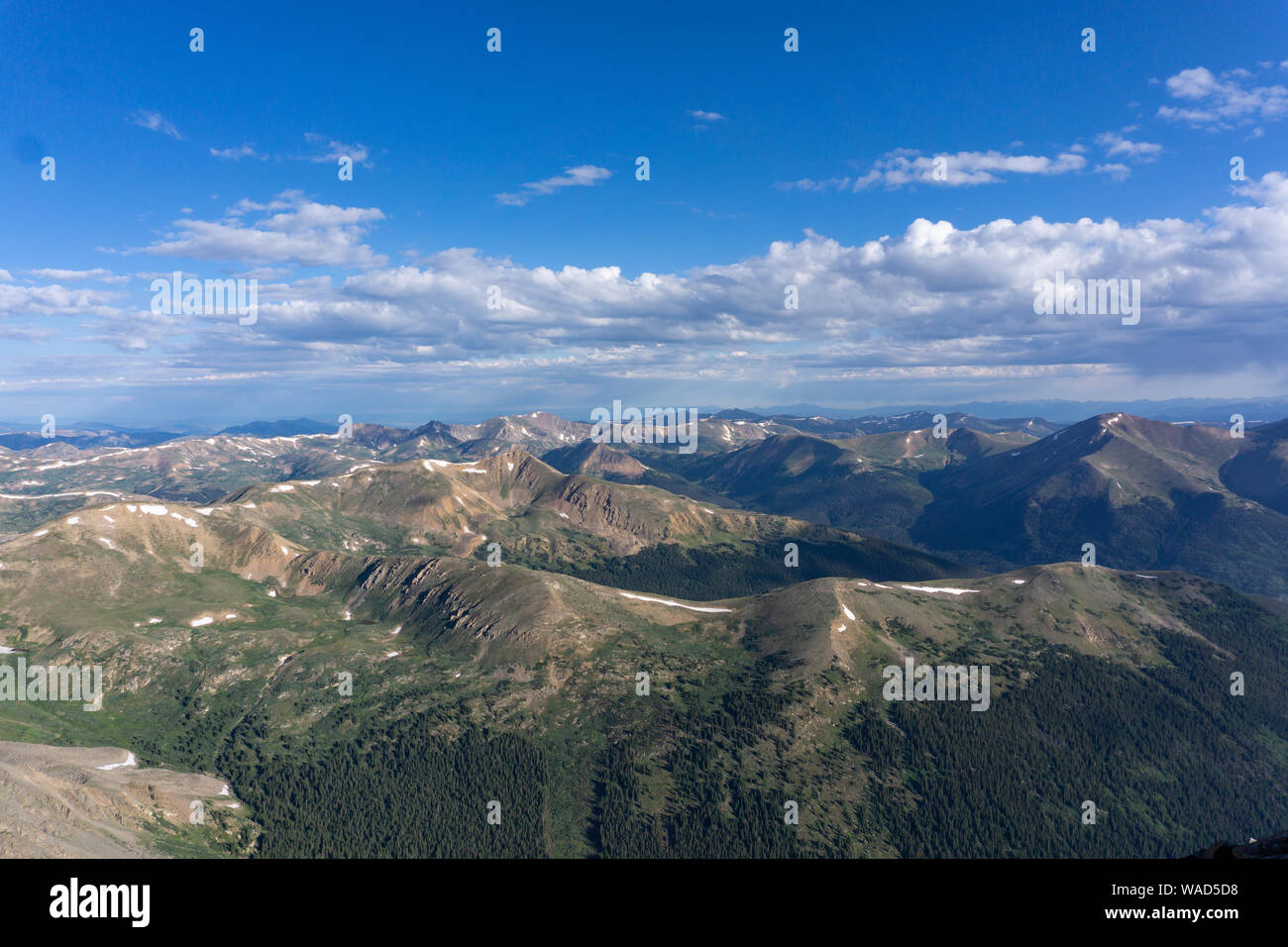 View from the top of Torreys peak, Colorado Rocky mountains Stock Photo