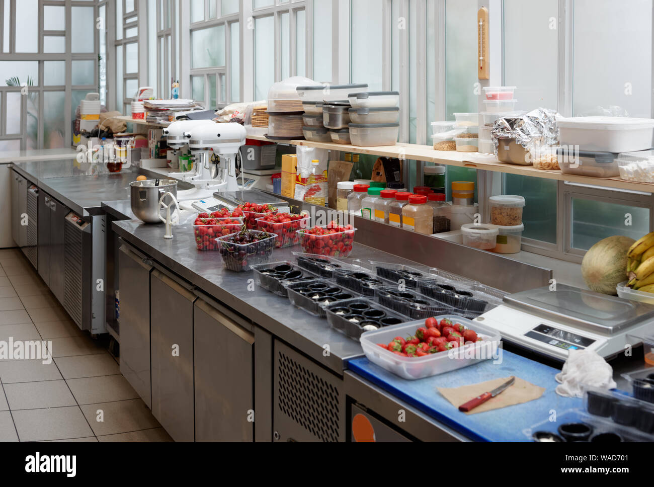 Real pastry kitchen in a restaurant shot in operation Stock Photo Alamy