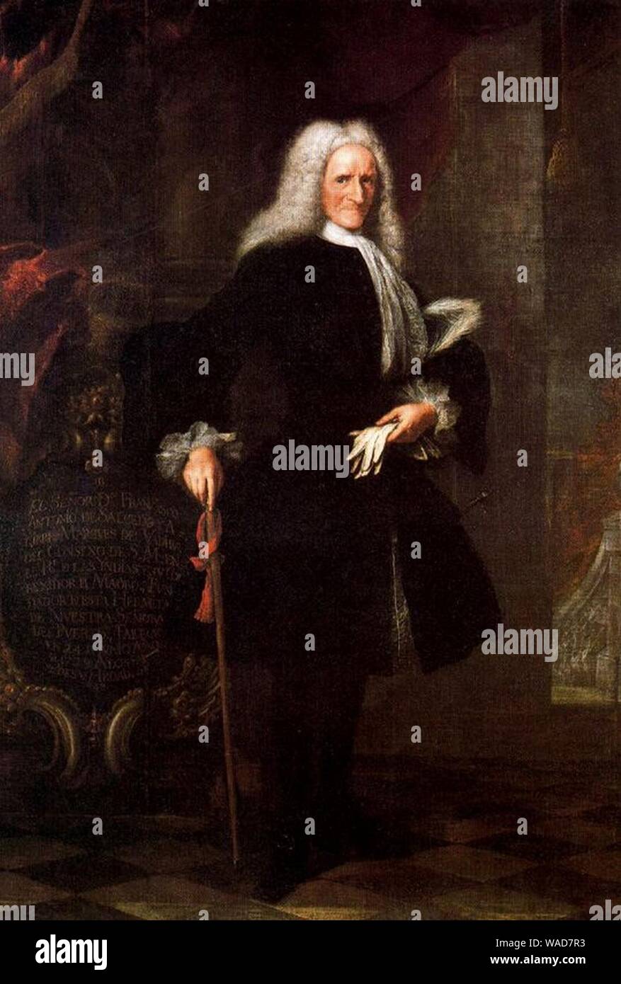 Don Francisco Antonio Salcedo y Aguirre, primer Marqués del Vadillo (Miguel Jacinto Meléndez, Museo de Bellas Artes de Asturias). Stock Photo