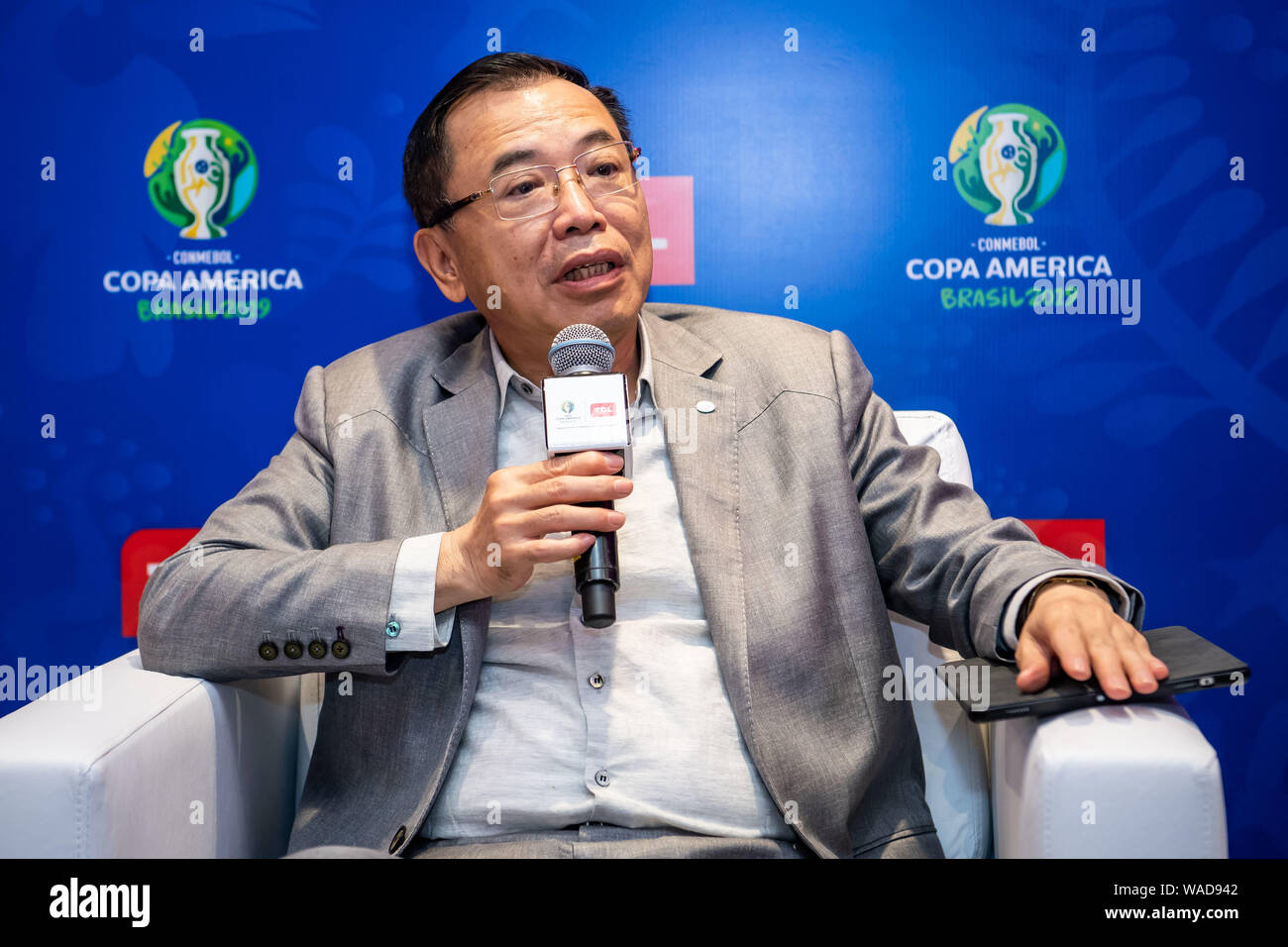 Li Dongsheng, Chairman of the Board of Directors and an Executive Director of the Company and TCL Multimedia Technology Holdings Limitd, attends the T Stock Photo