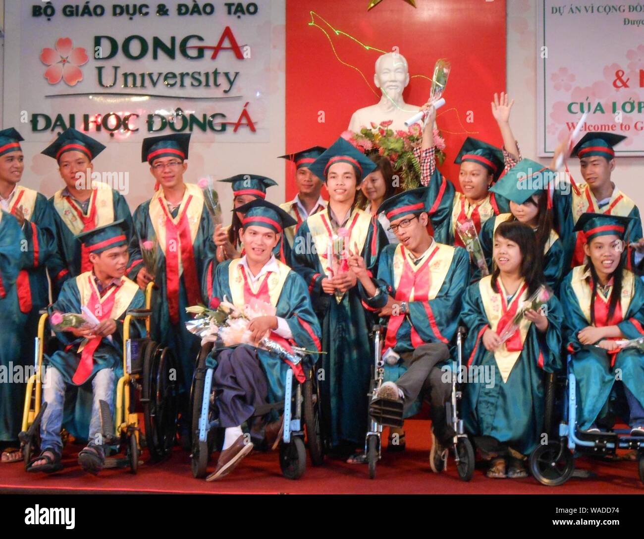 Dong A University IT Program for Students with Disabilities. Stock Photo