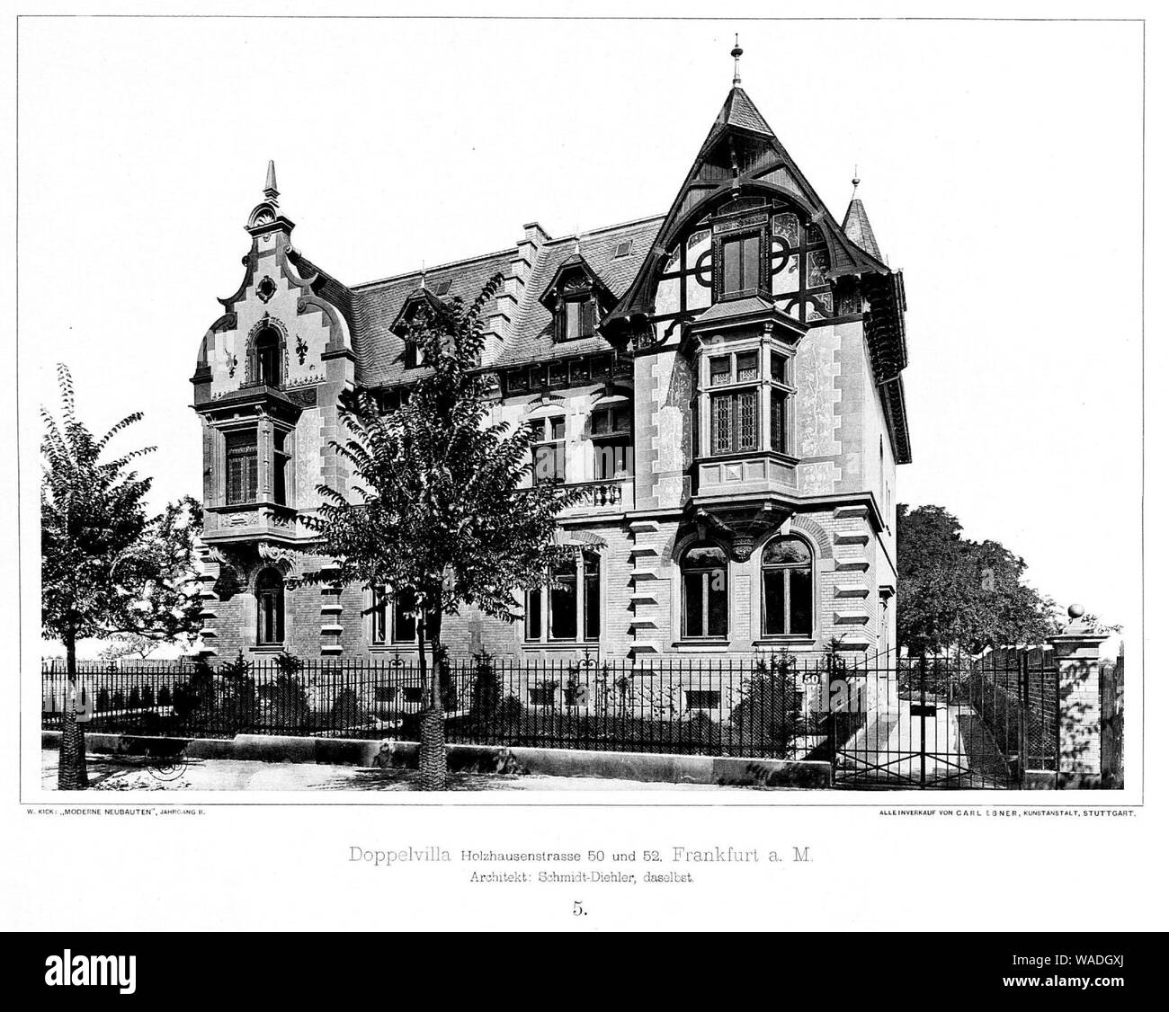 Doppelvilla Holzhausenstrasse 50 und 52 Frankfurt am Main, Architekt ...