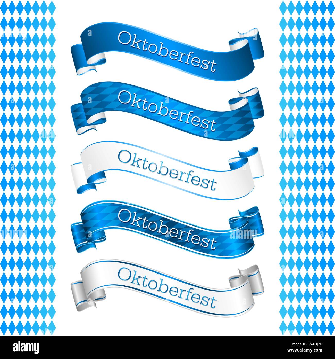 Banners for Oktoberfest festival on white background. Vector ...