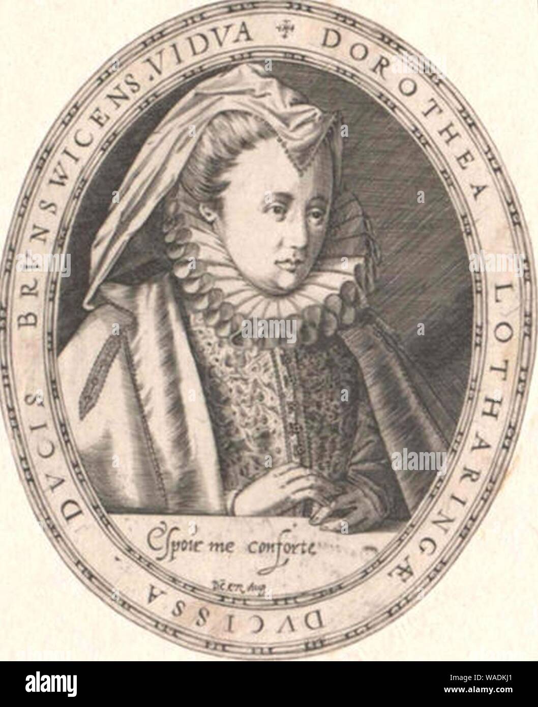 Dorothea of Lorraine Duchess of Brunswick. Stock Photo