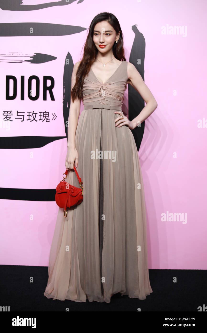 angelababy pink dress Hong Kong model and actress Angelababy arrives for an opening event of the  Miss Dior LOVE N¯ ROSES EXHIBITION in Shanghai, China, 17 July 2019 Stock  Photo