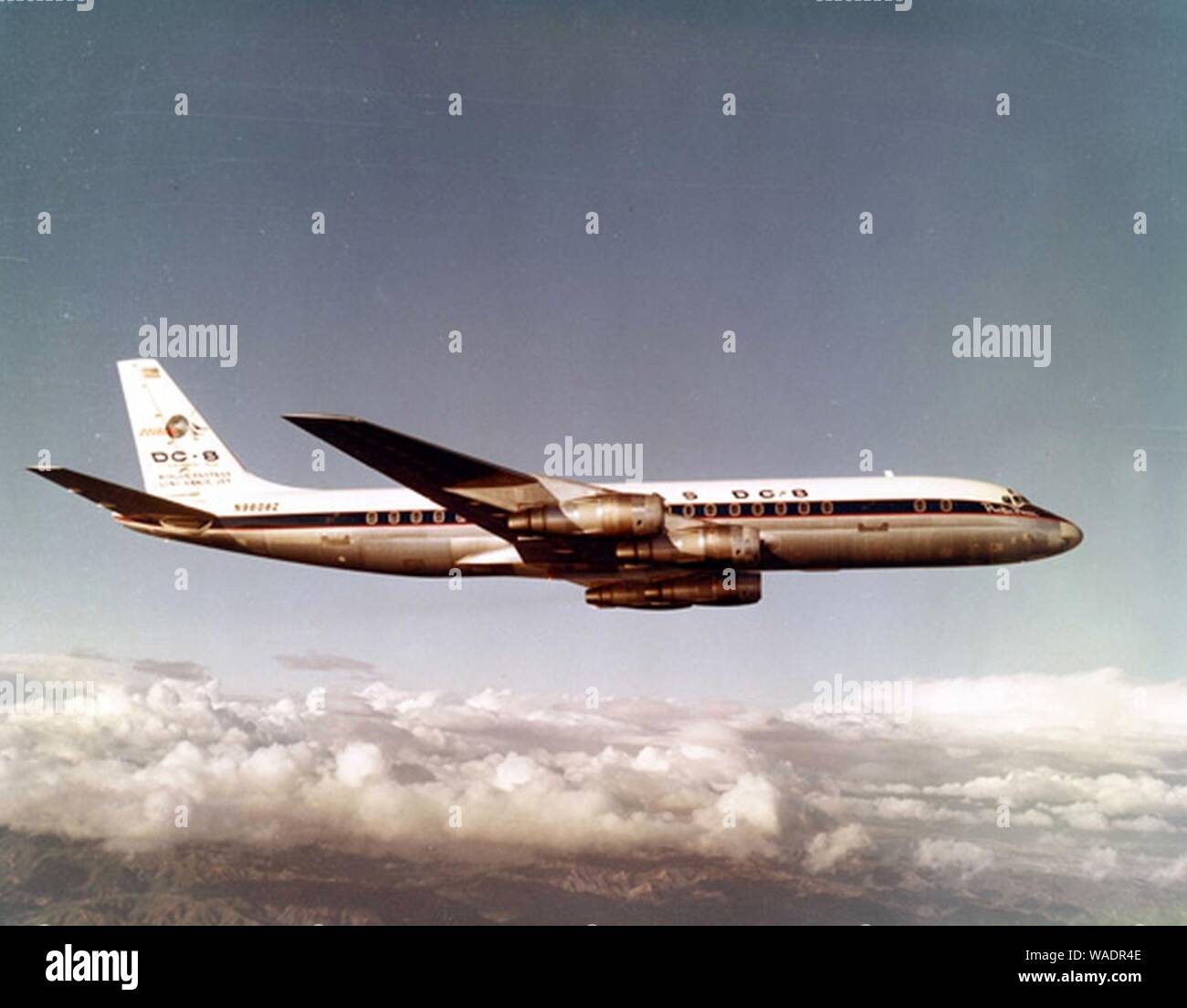 Douglas DC-8 Manifucturer Colors. Stock Photo