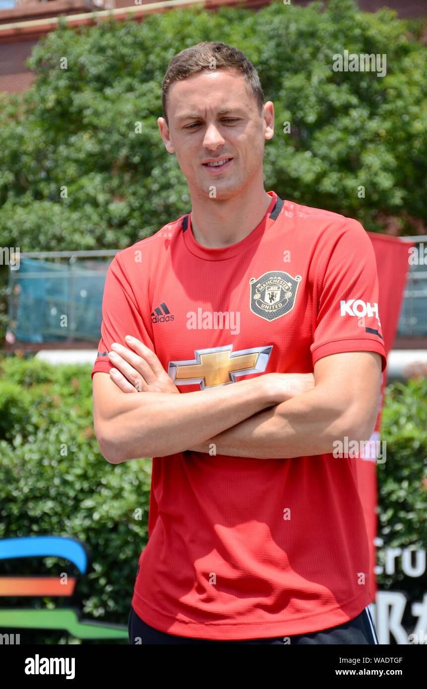 Serbian football player Nemanja Matic of Manchester United F.C. of Premier League attends a promotional event for Chevrolet during 2019 pre-season tou Stock Photo
