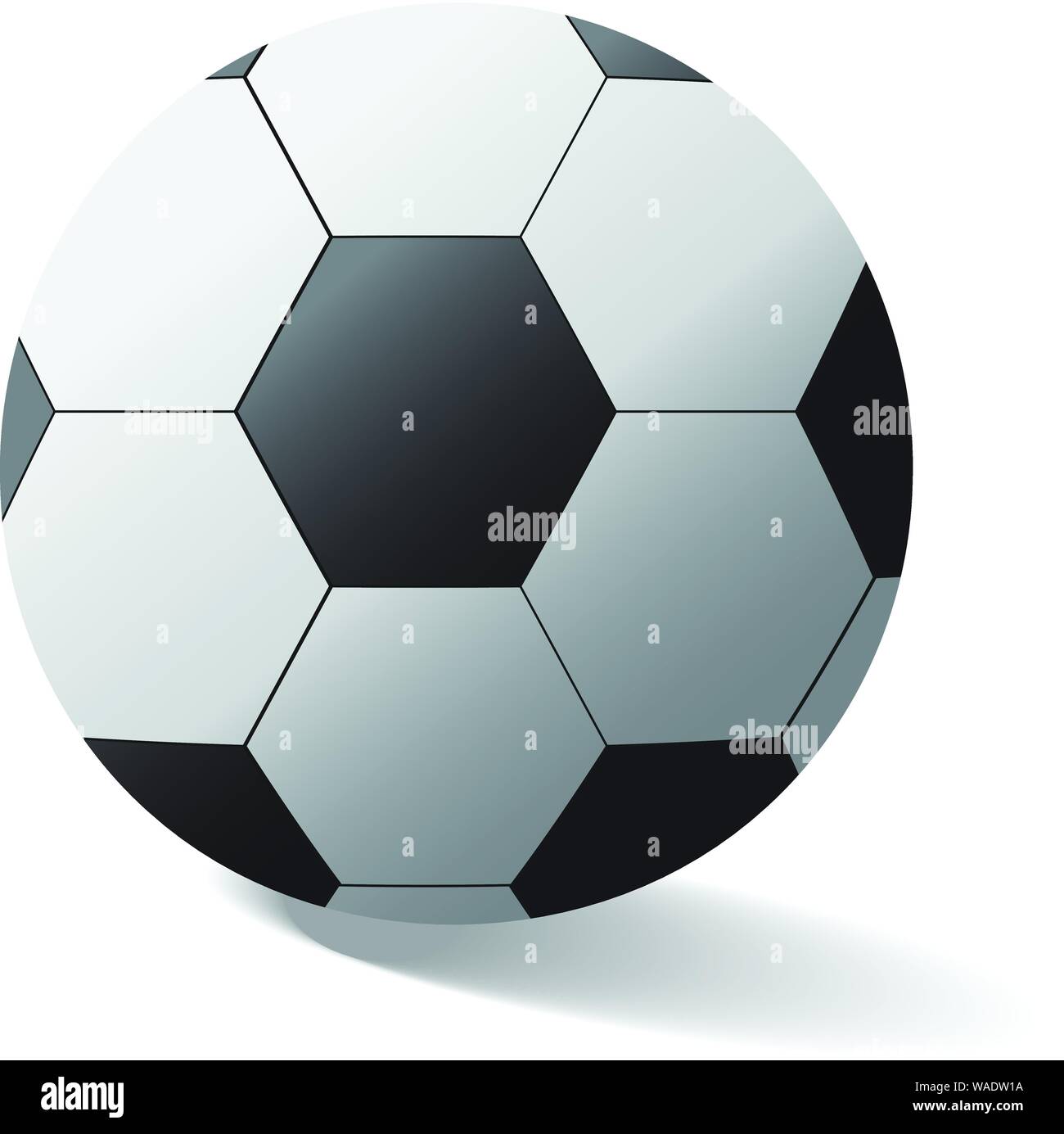 Vector soccer ball isolated on white background Stock Vector Image ...