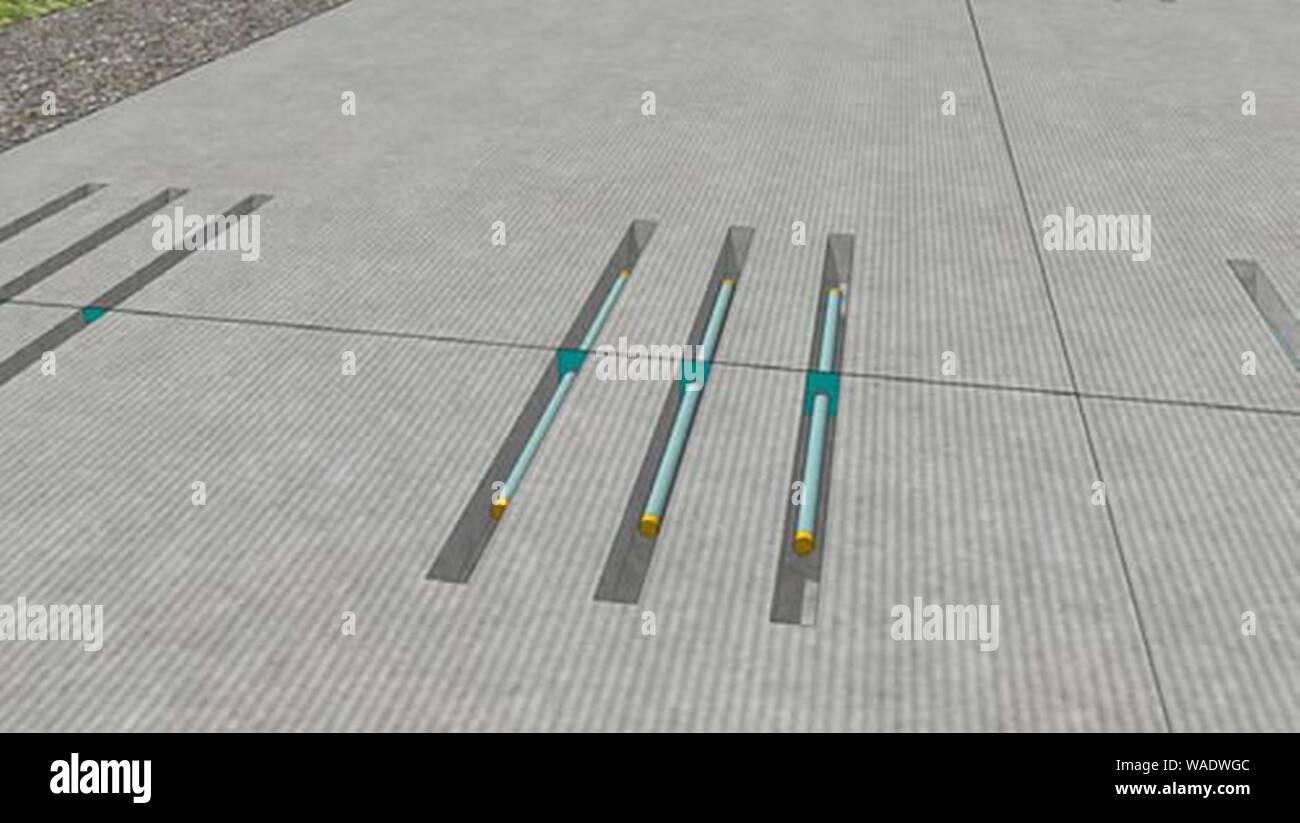 Dowel bar retrofitting illustration Stock Photo Alamy