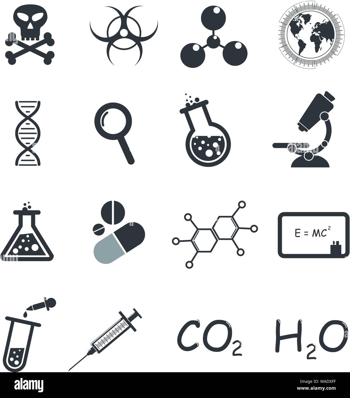 Trendy science vector icons on white background Stock Vector Image ...