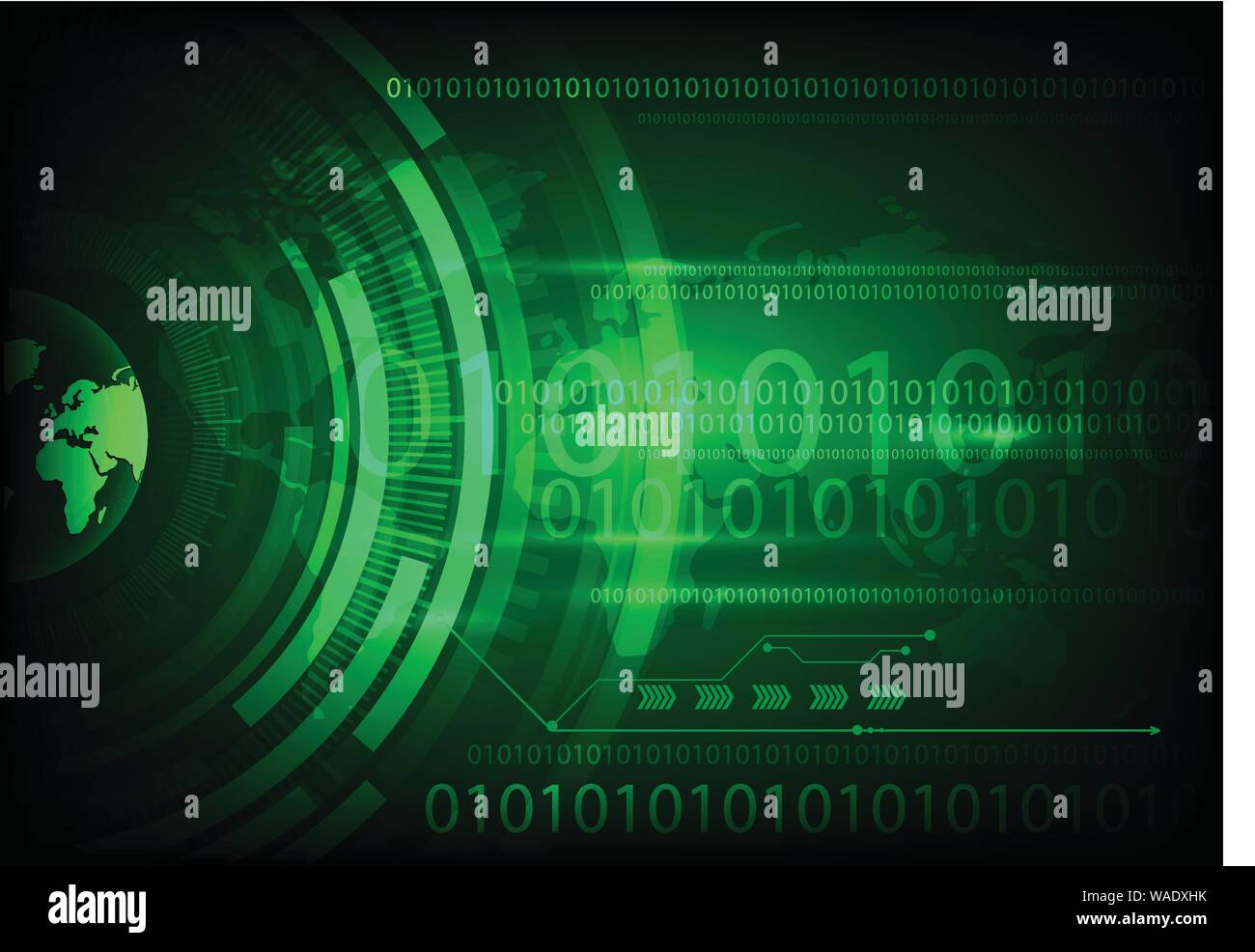 vector digital global technology, abstract background Stock Vector
