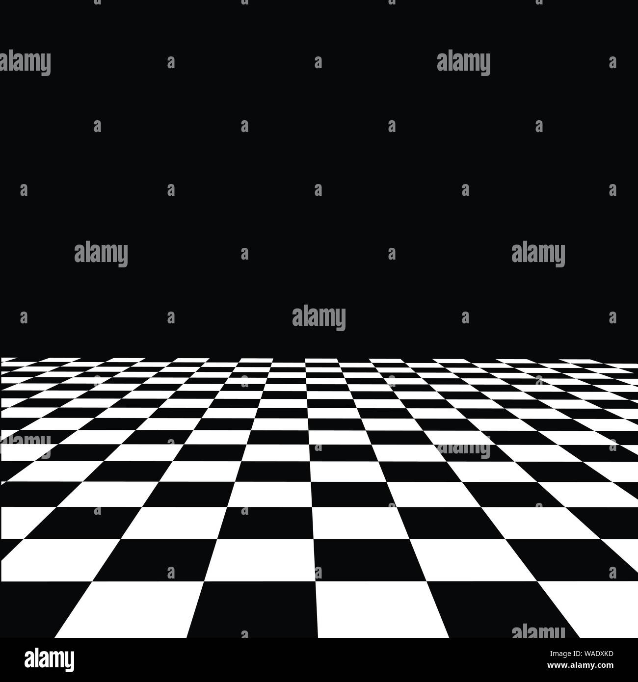 Empty interior with checkered marble floor vector Stock Vector Image