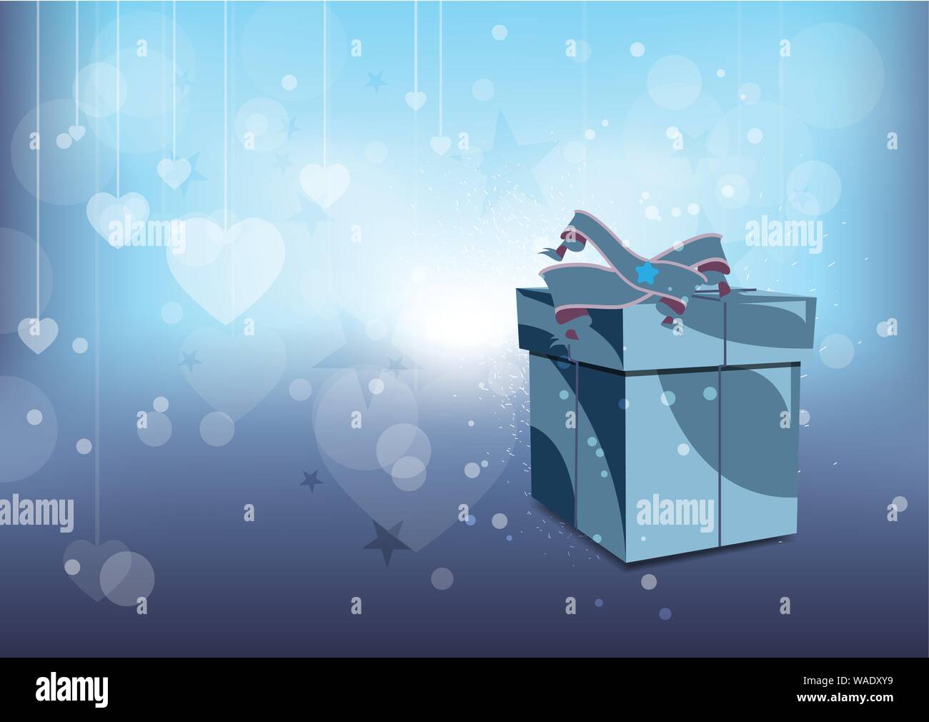 Holiday background with gift box with ribbon. vector Stock Vector Image ...