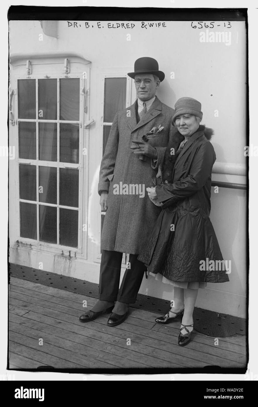 Dr. B.E. Eldred & wife Stock Photo Alamy