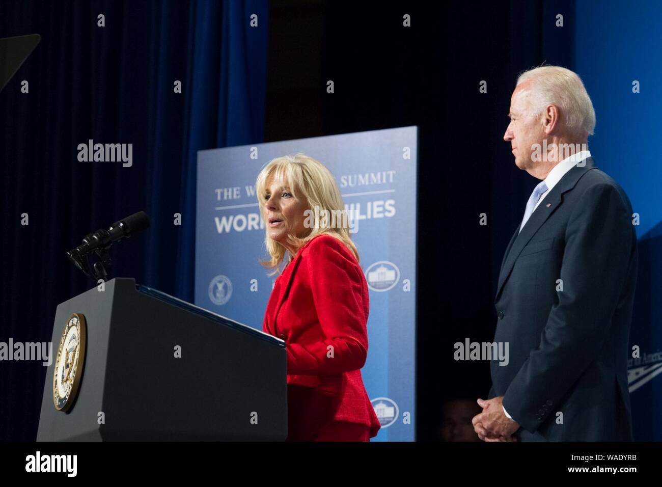 Dr. Jill Biden and Vice President Joe Biden, June 2014. Stock Photo