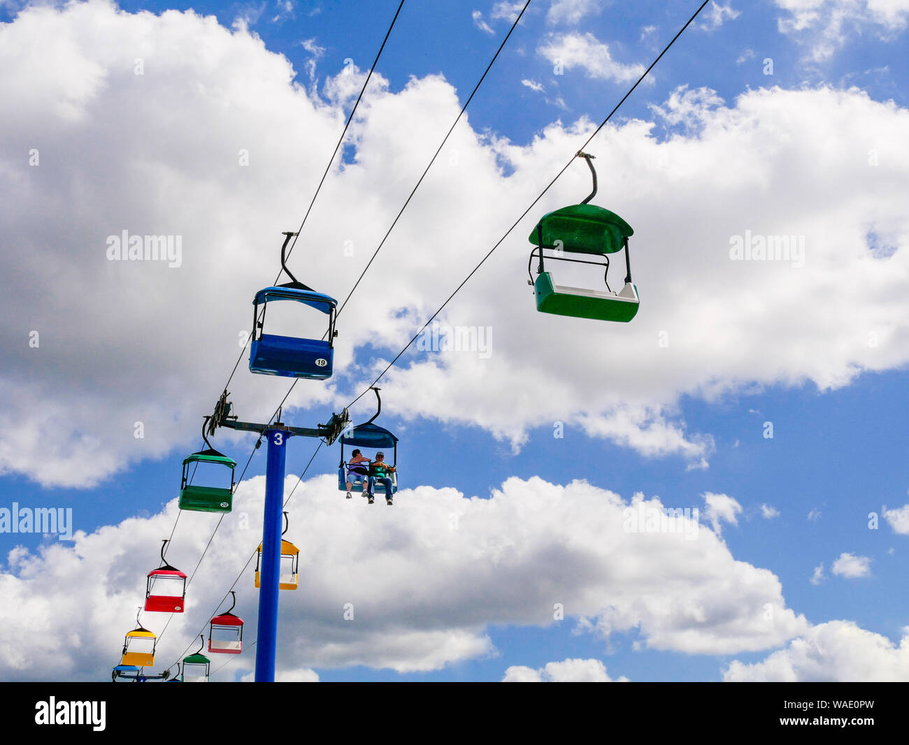 Sky Glider ride at the Illinois State Fair Stock Photo Alamy