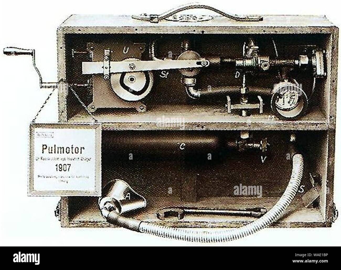 Drager-Pulmotor. Stock Photo
