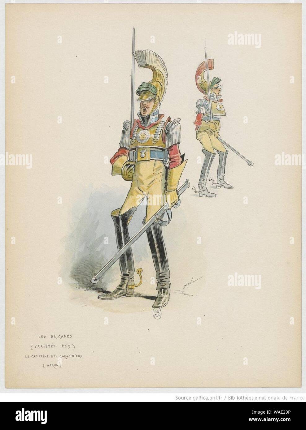 Draner - Les Brigands, le Capitaine des carabiniers. Stock Photo