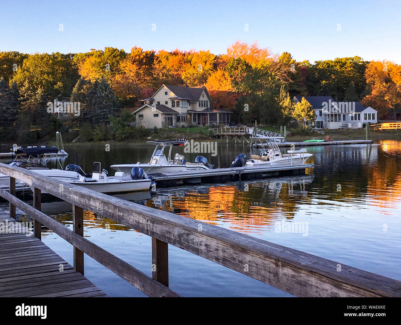 Portsmouth, NH / USA Oct 16, 2018 Beautiful autumn landscape of