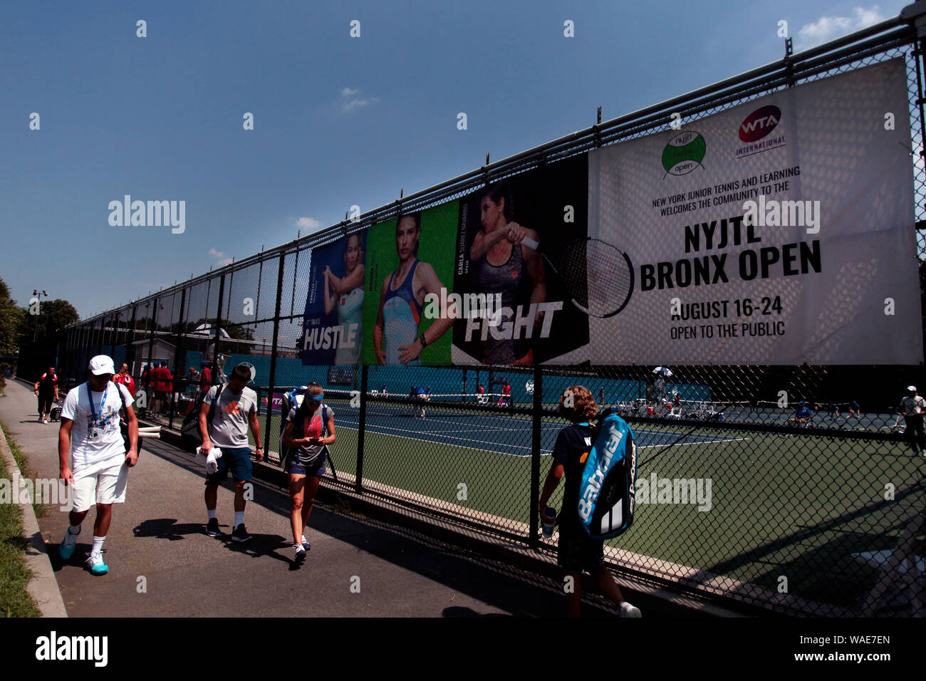 New York, United States. 19th Aug, 2019. NYJTL Bronx Open at the Cary Leeds Tennis Center, in Crotona Park in New York's Bronx. The tournament which is free to the public is the first professional tournament in the Bronx since 2012. Credit: Adam Stoltman/Alamy Live News Stock Photo