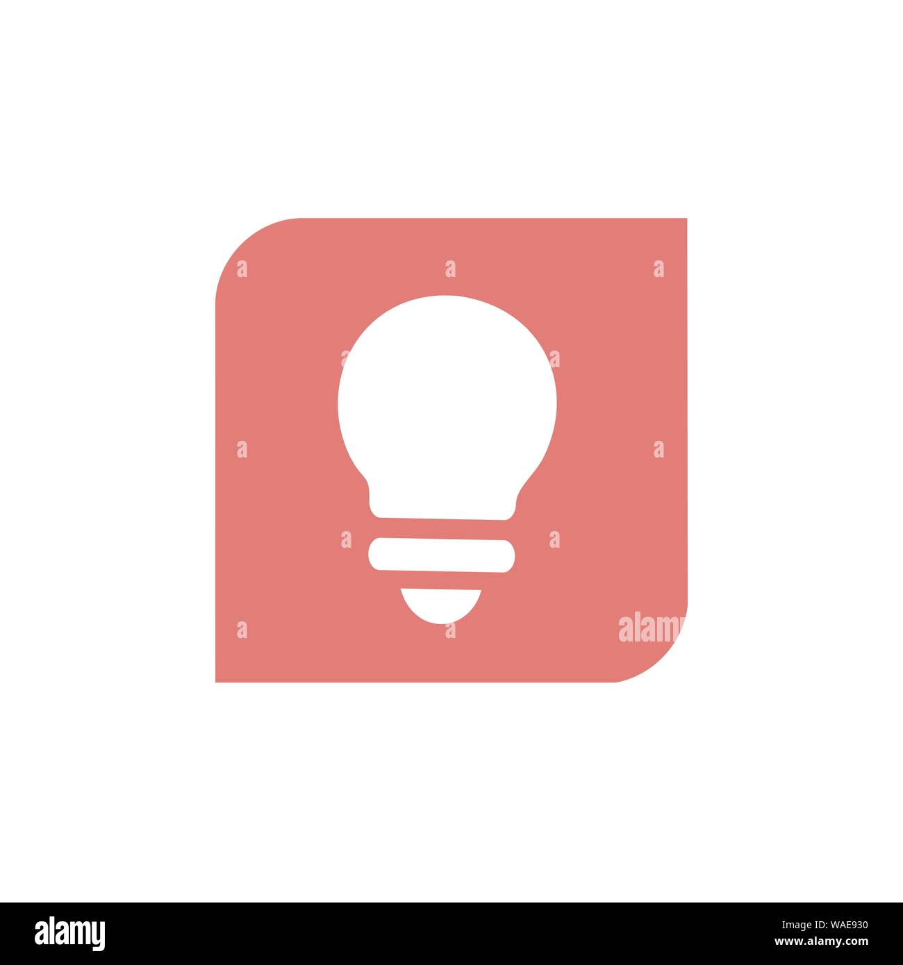 Pink light bulb symbol, vector illustration design Stock Vector