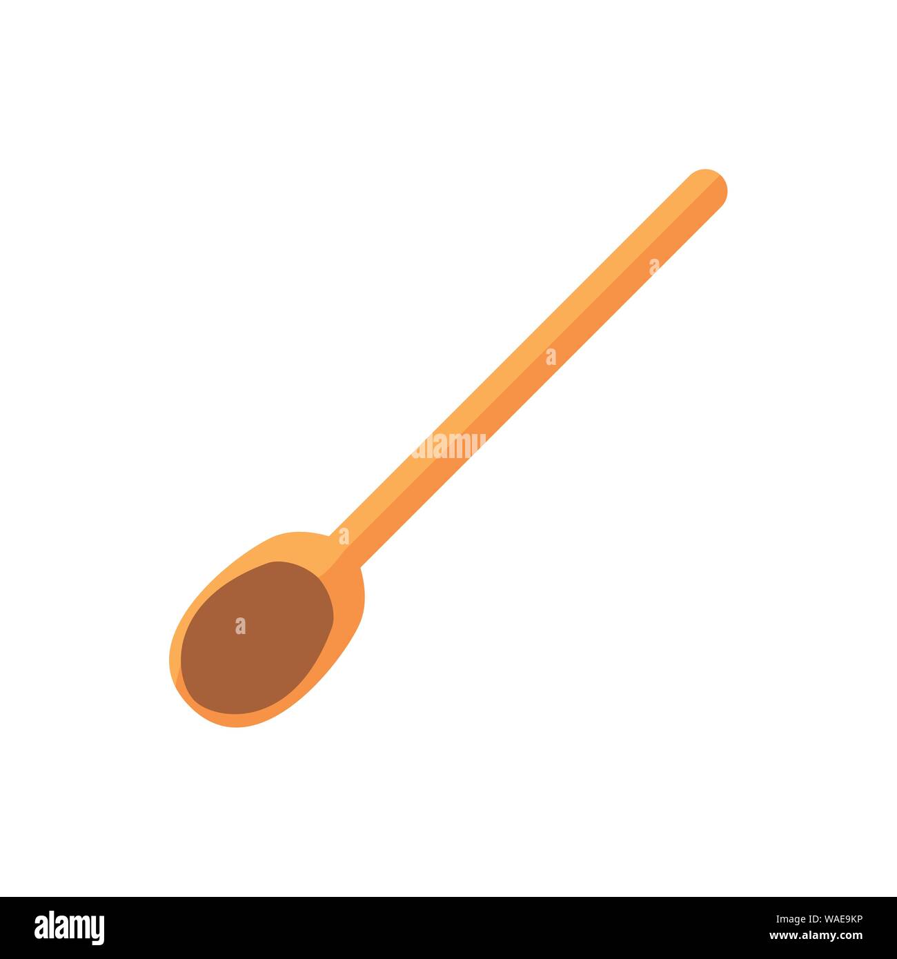 wooden spoon cooking icon on white background vector illustration Stock ...