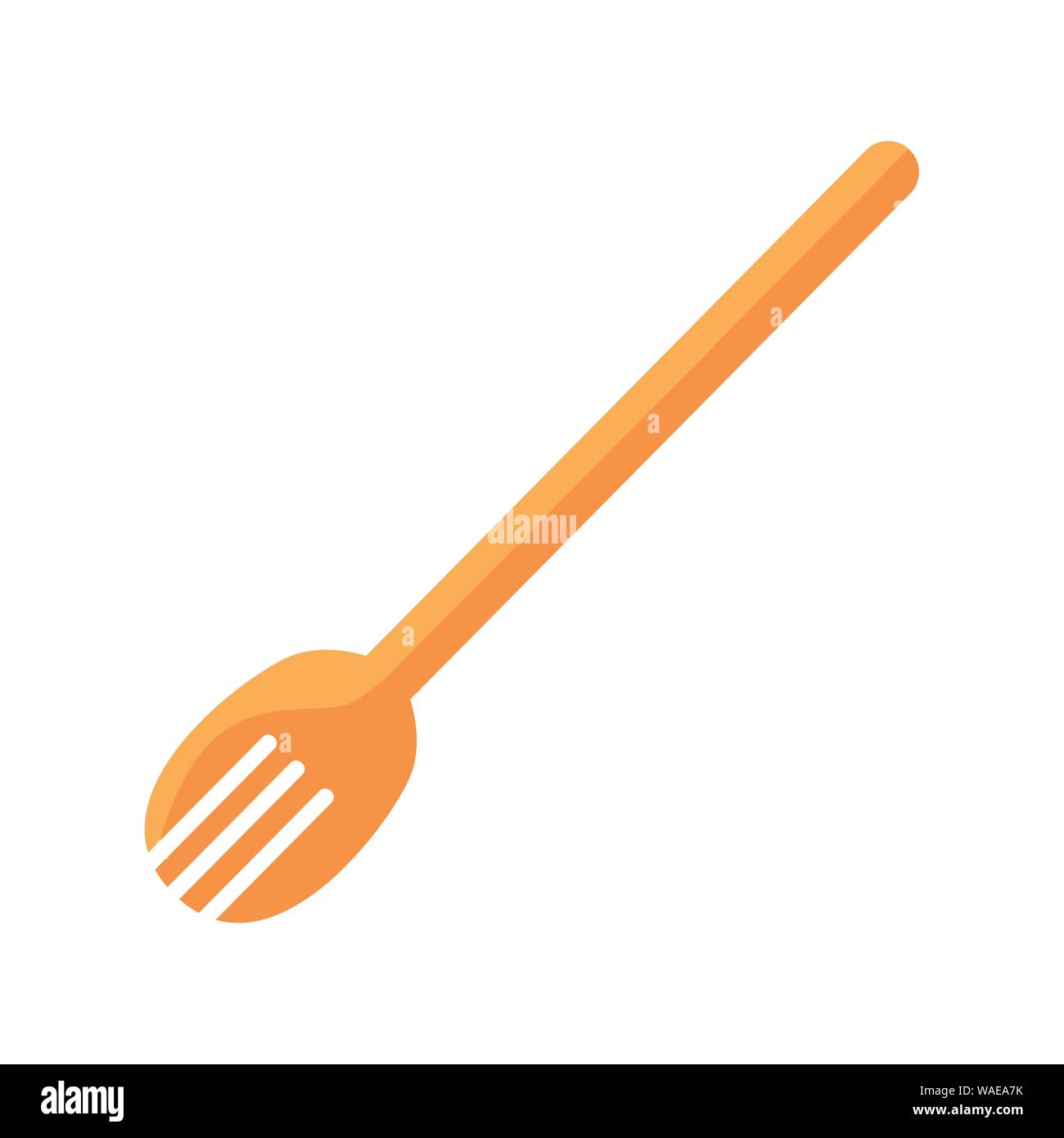 wooden fork cooking icon on white background vector illustration Stock ...
