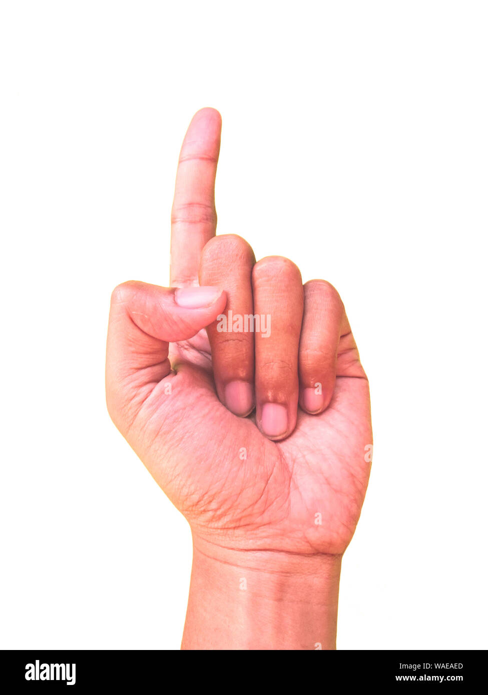 Number 1 hand gesture hi-res stock photography and images - Alamy