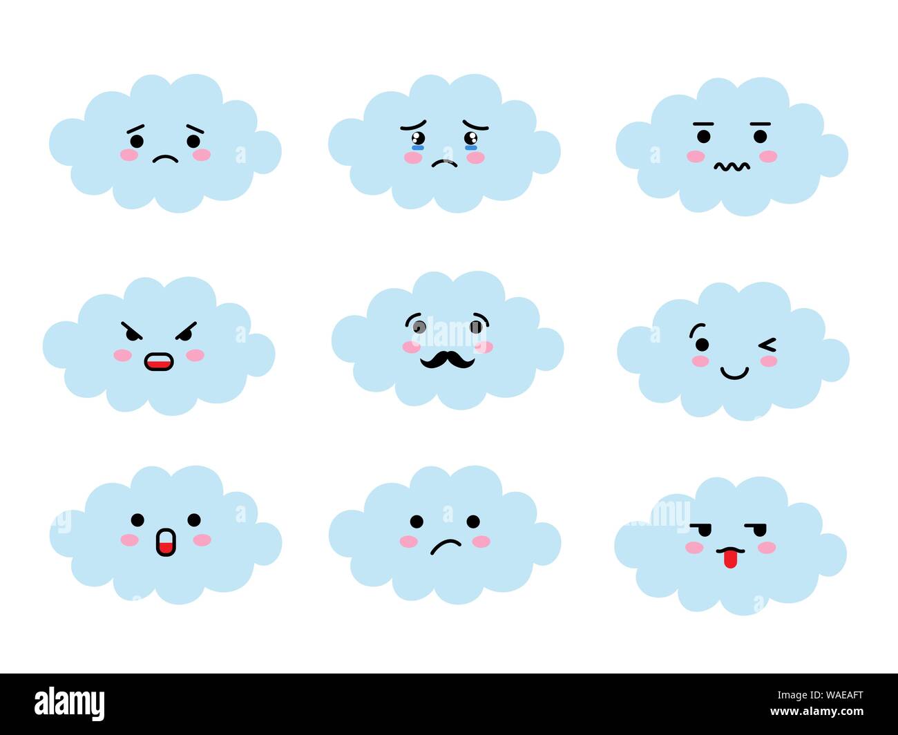 square face anime emoji Stock Vector Image & Art - Alamy