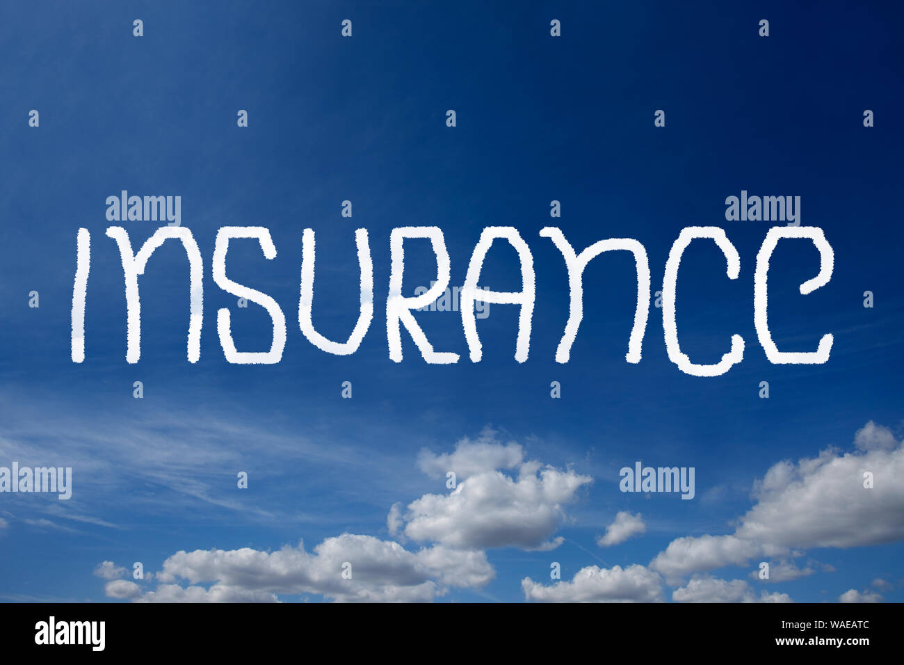 Insurance cloud word Stock Photo