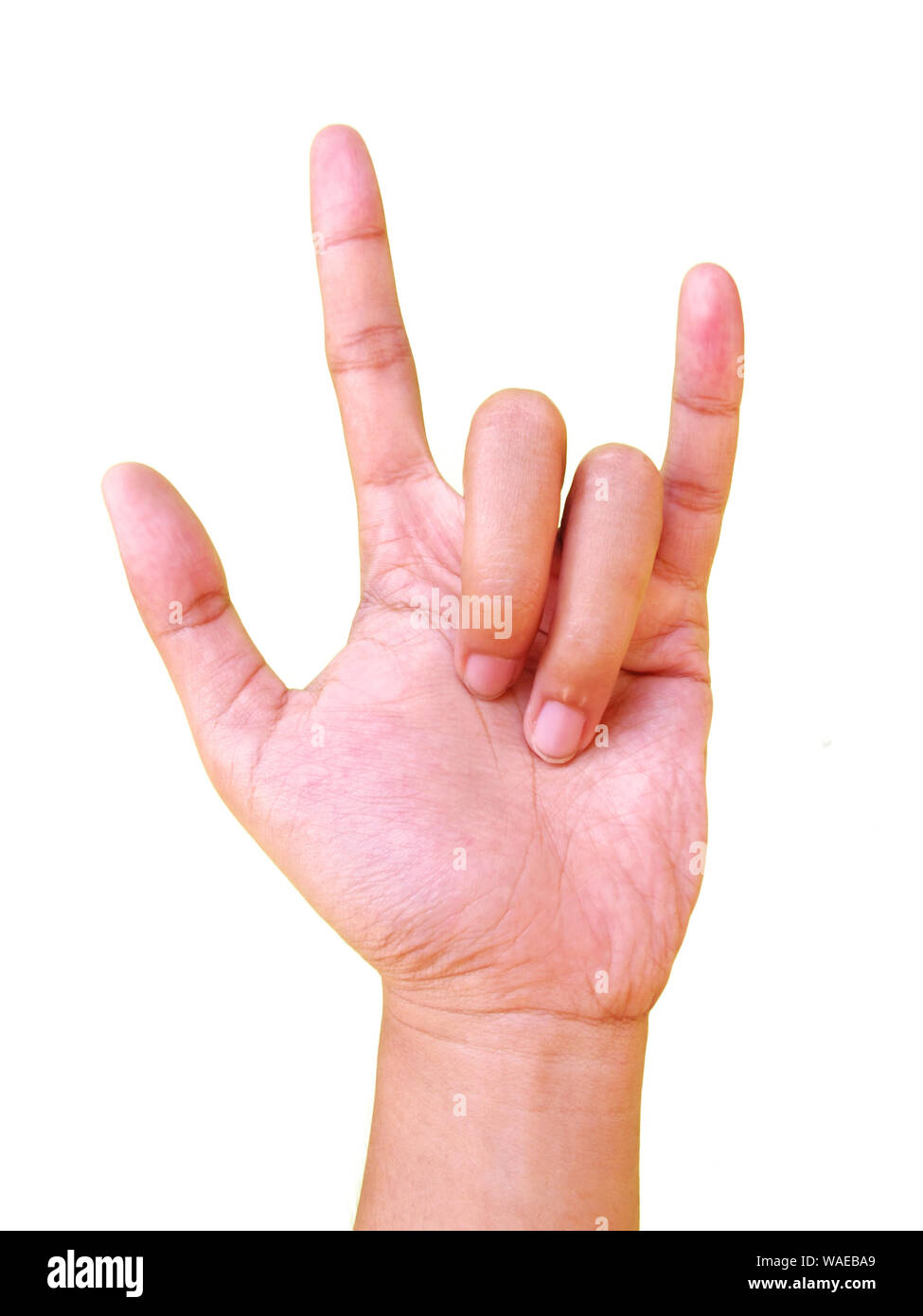 Rock N Roll Hand Gesture Stock Photo