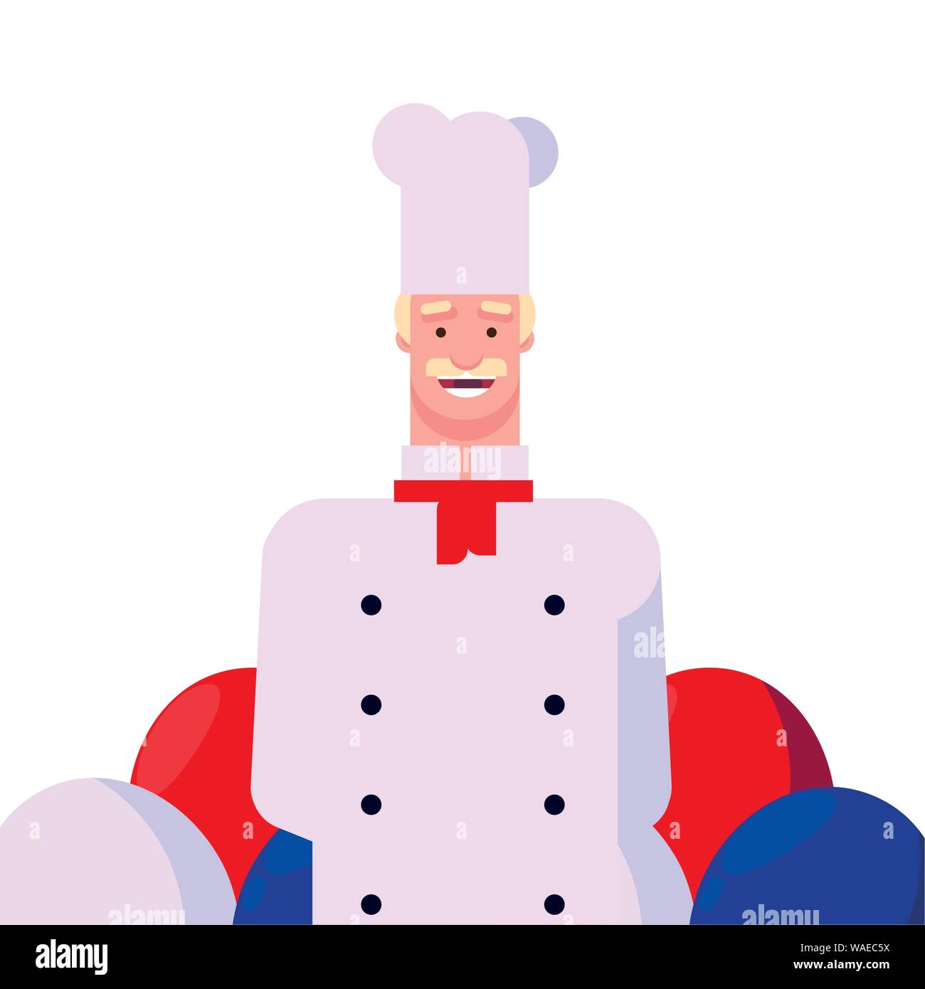 happy labor day - chef man professional character balloons vector ...