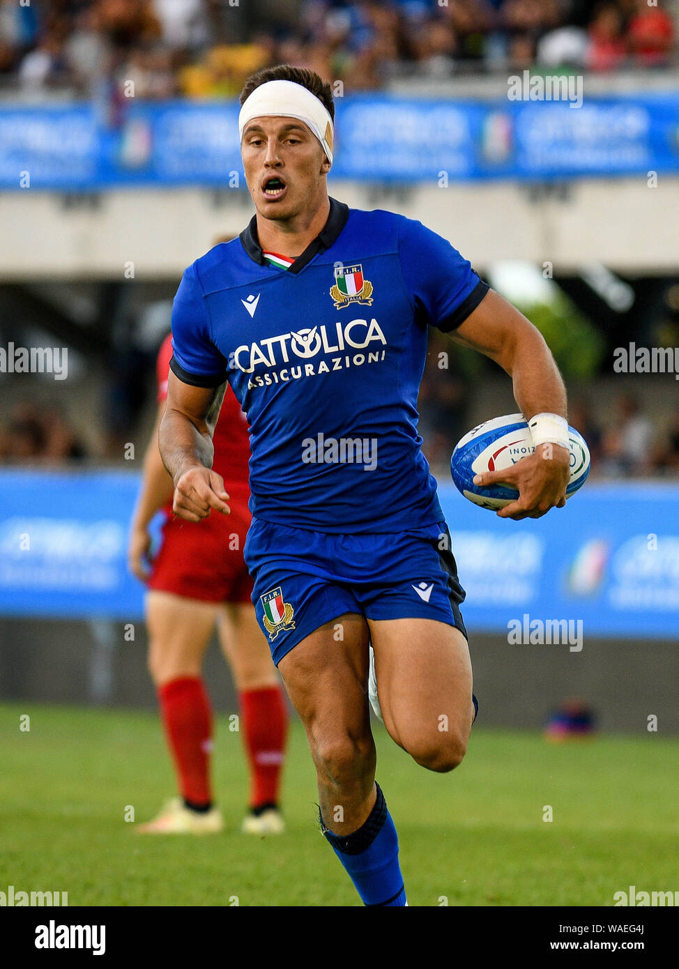 San Benedetto del Tronto, Italy, 17 Aug 2019, Tommaso ALLAN (Italia) during  the Cattolica Test Match 2019 - Italia vs Russia Rugby Nazionali Italiane  Stock Photo - Alamy