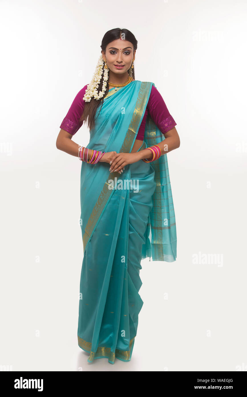 portrait of a south indian woman looking at the camera Stock Photo - Alamy