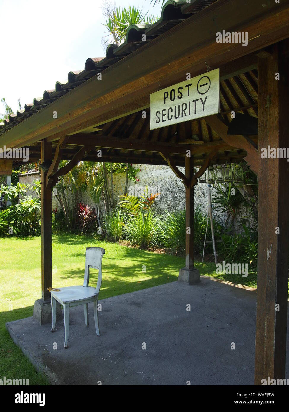 Bali security post Stock Photo - Alamy