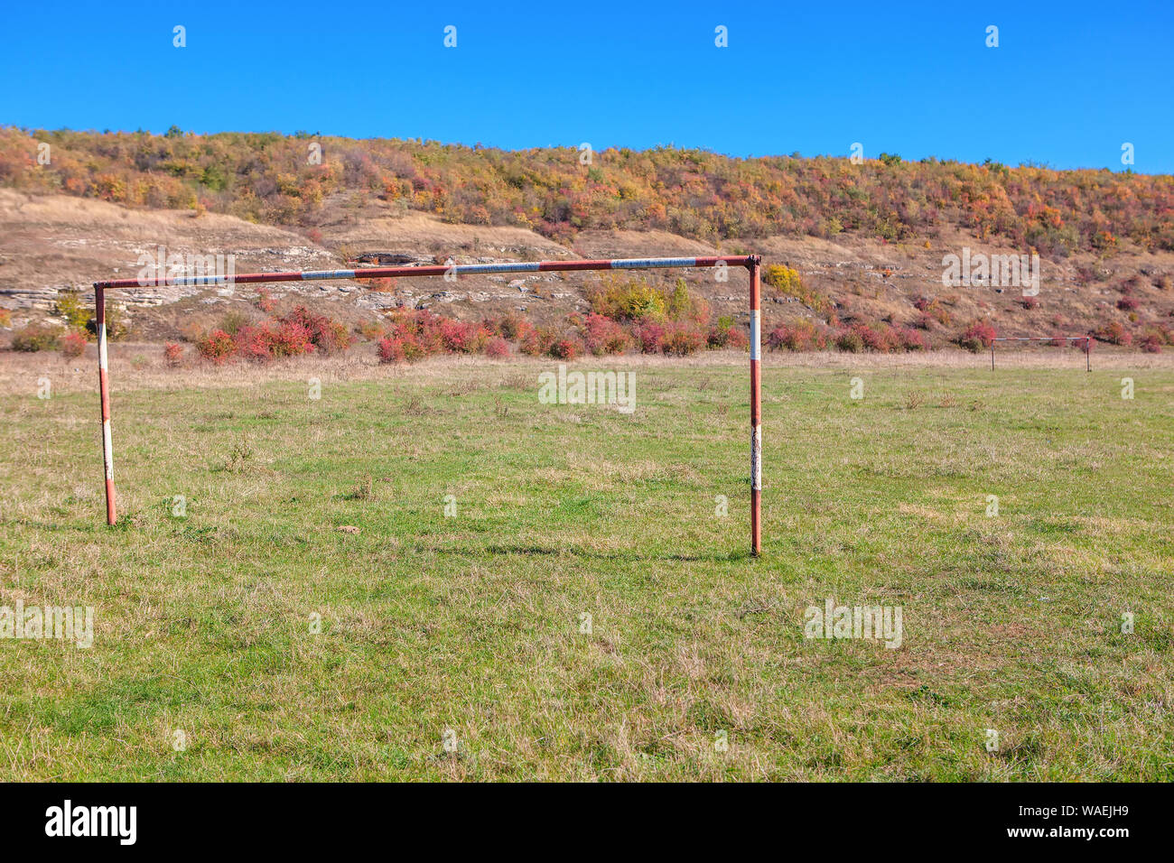 football field in the rural area Stock Photo - Alamy