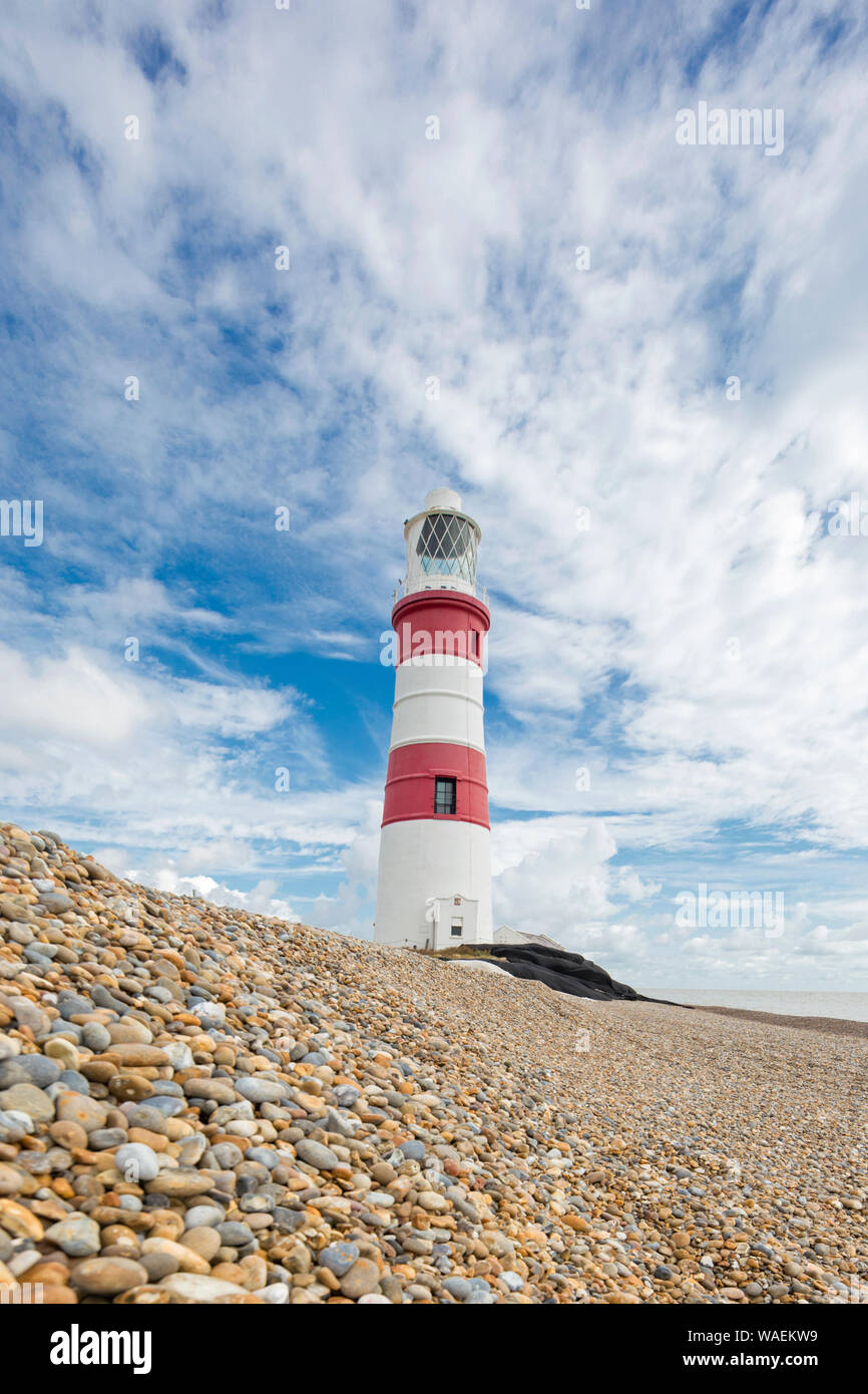 Orfordness Lighthouse on Orford Ness National Nature Reserve, Orford, Suffolk, England, UK Stock Photo