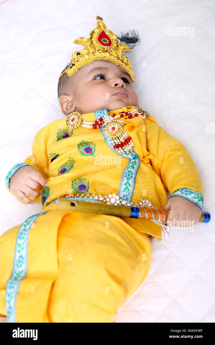 Krishna costume for store 6 months baby