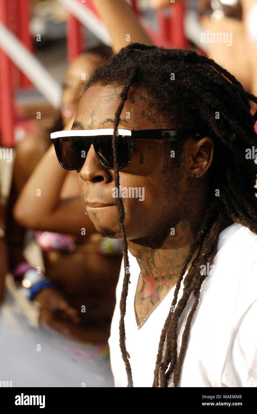 Rapper Lil Wayne on-set at the Mack 10 ft. Lil Wayne, and Rick Ross