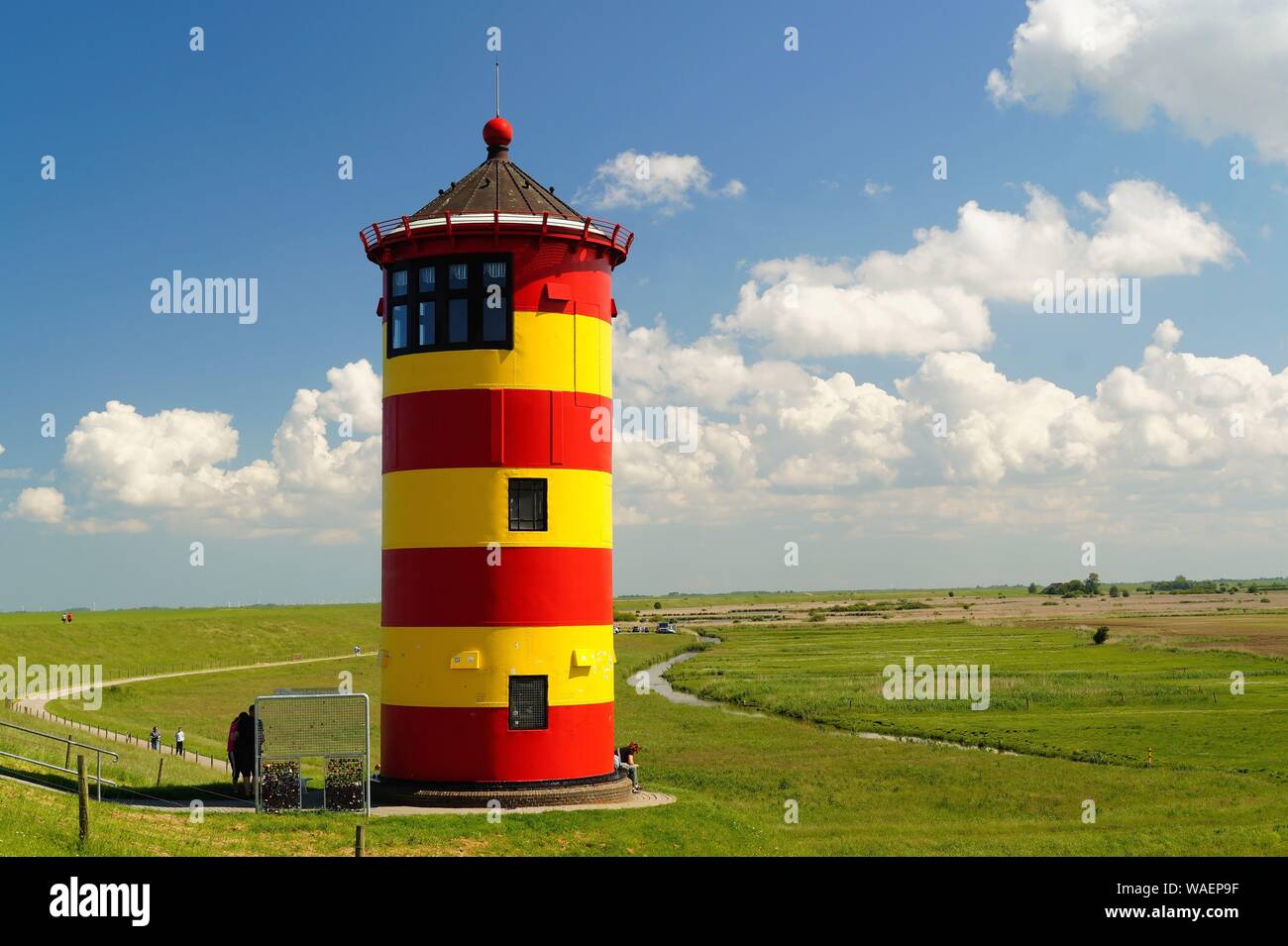 lighthouse Pilsumer lighthouse north sea east Frisia landmark Stock Photo