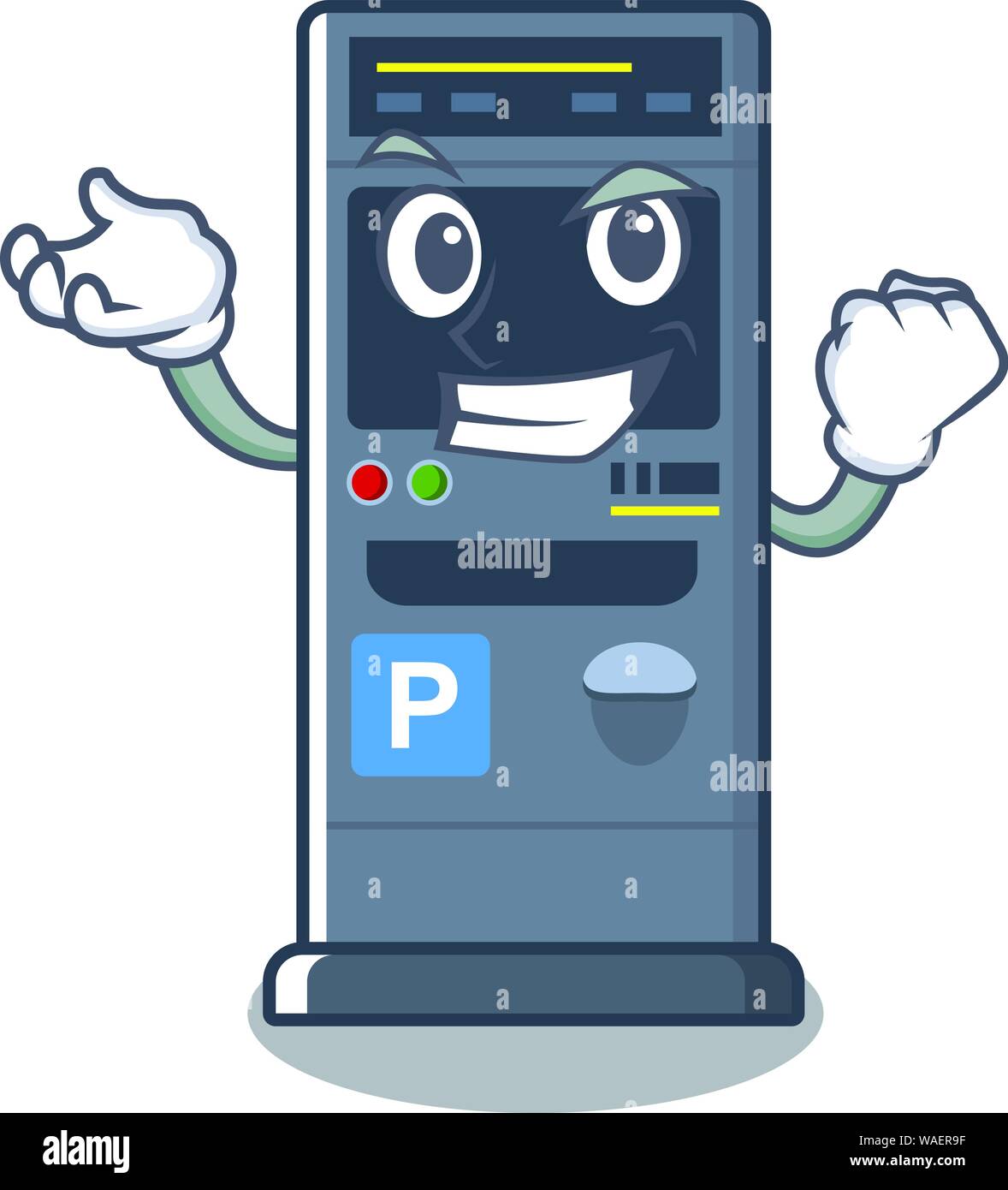 Successful parking vending machine the cartoon shape Stock Vector Image ...