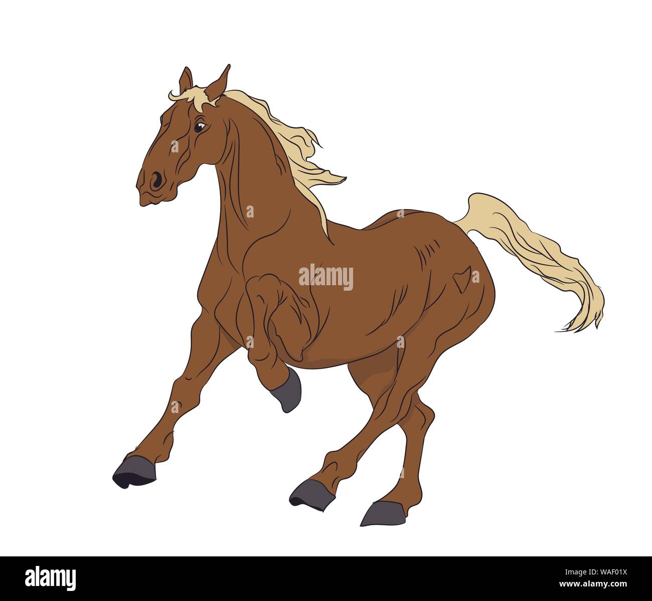 horse running, color, vector, white background Stock Vector Image & Art ...