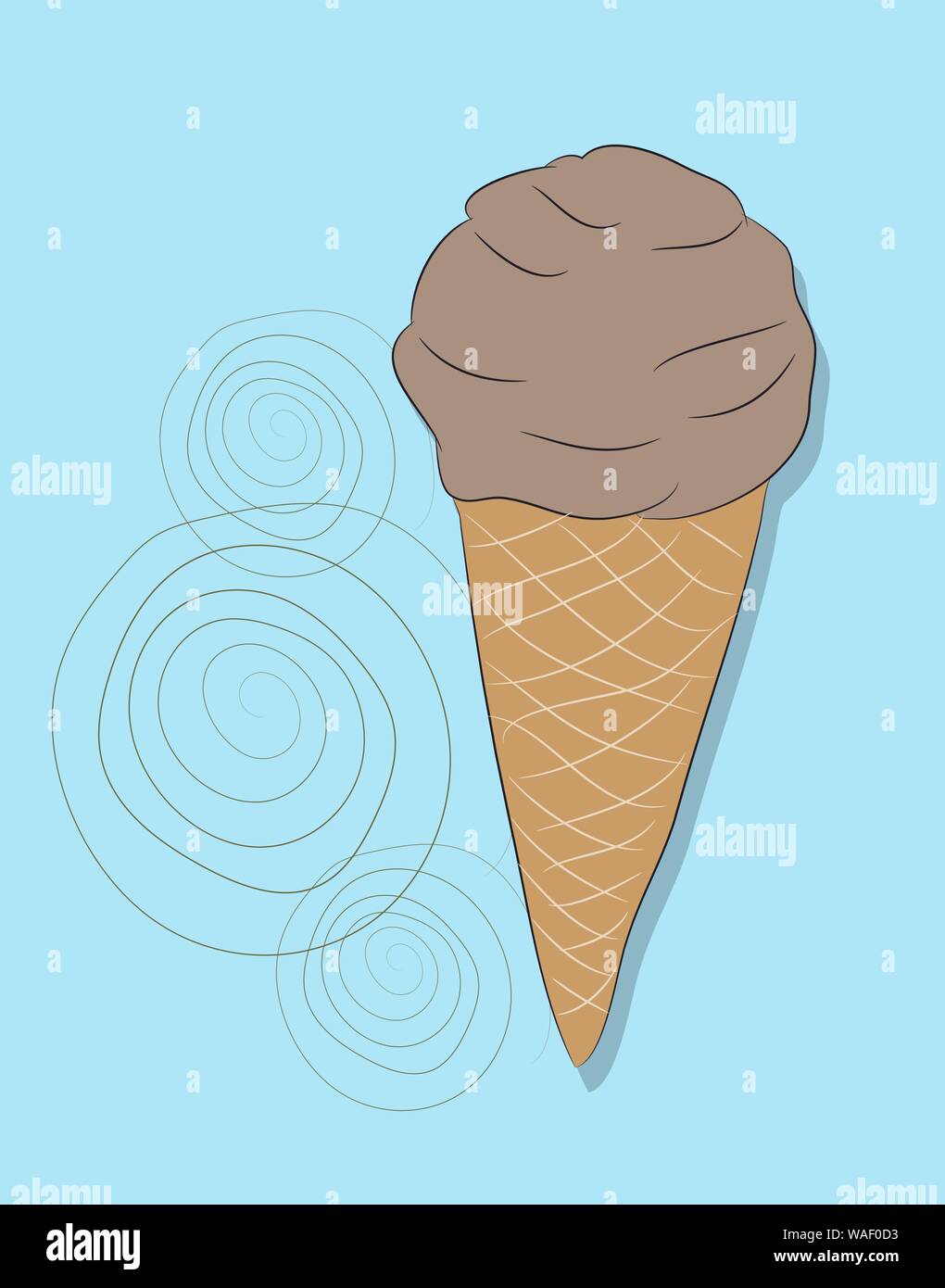 ice cream  picture on bright background, vector Stock Vector