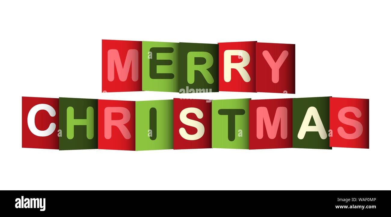 Colorful Banner That Says Happy Christmas Lettering For Design And Decoration Stock Vector Image Art Alamy