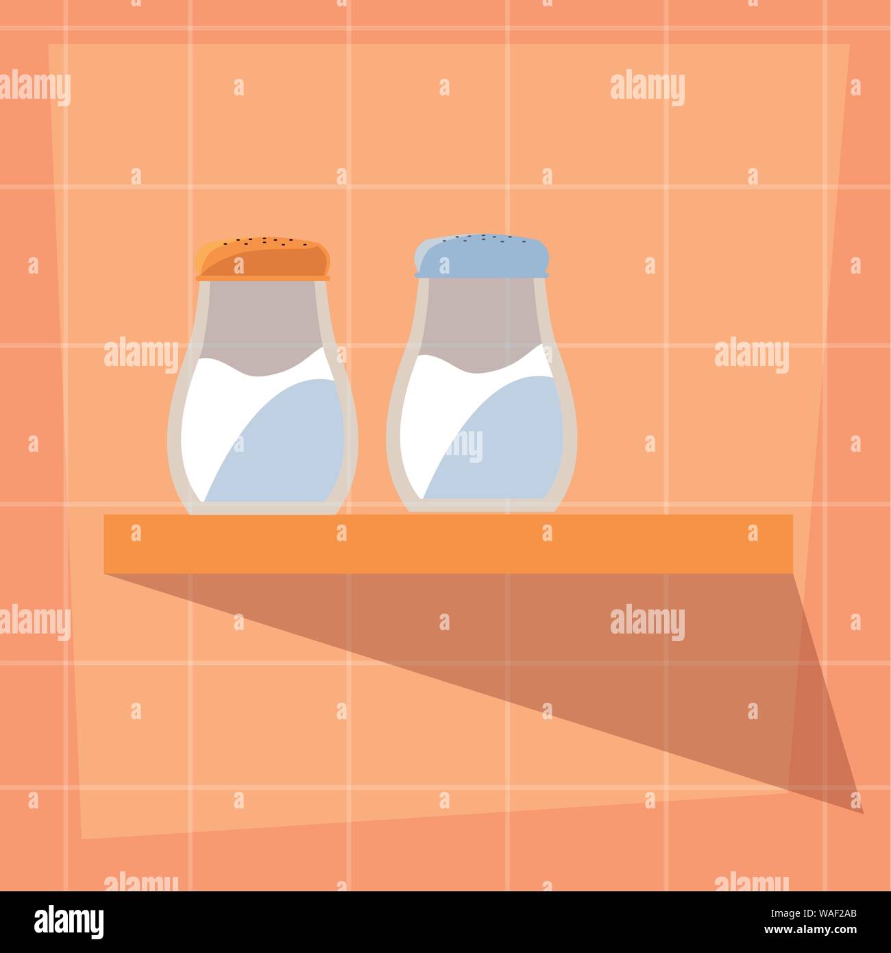 salt pepper food preparation cooking vector illustration Stock Vector ...
